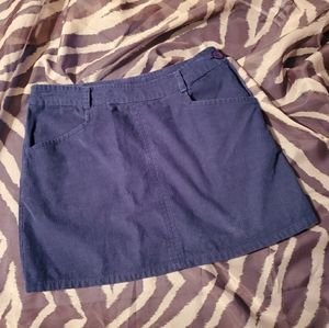 Navy blue corduroy Rusty (surf brand🏄) mini skirt